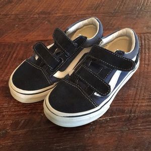 EUC toddler Velcro vans Navy blue
